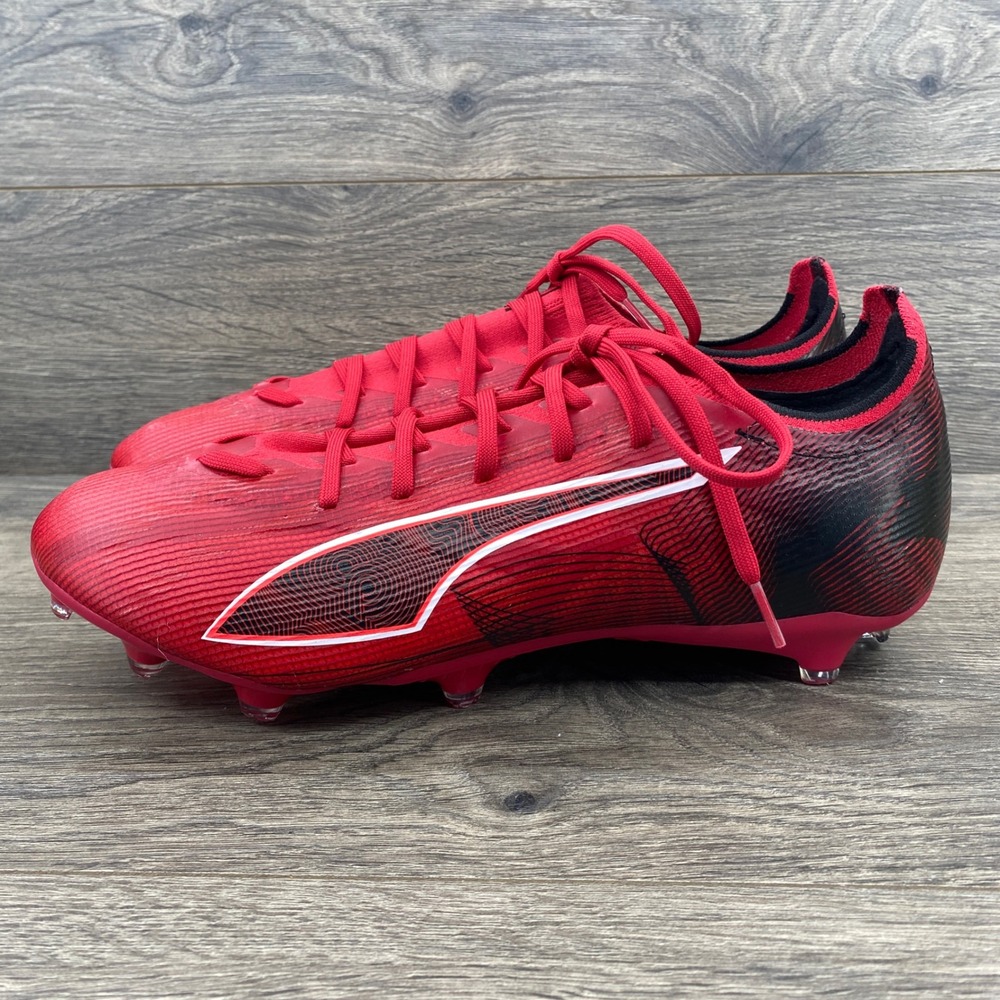 Puma Ultra Match 6  Soccer Cleats Mens 10 Red Black 108781-01 Pulisic FG/AG